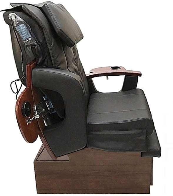 Both armrests can be swiveled UP to allow client entry to the Spa Chair (see page 7). Client entry can also be facilitated from the front of the Spa Chair.