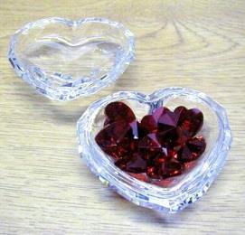 Jewel, heart with red hearts Swarovski code