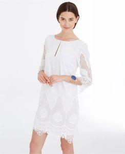 If your white party is on the more formal side, opt for an elegant but easy to wear dress like this one, again from Ann Taylor.