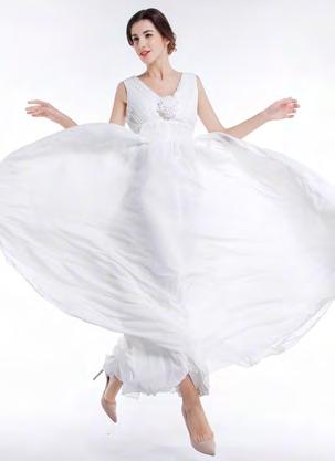 Every jaw is certain to drop as you walk down the aisle in this ravishing white wedding dress.