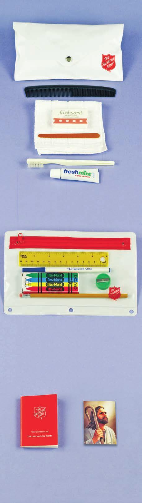 99 School Supplies Pouch Zipper case in asssorted colors, printed with S/A shield contains: #2