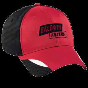 Fabric strap with hook-and-loop closure. Import. Embroidery; contrast visor stitching. Dealer personalization available. Black/Red 204010 $6.75 6.45 6.