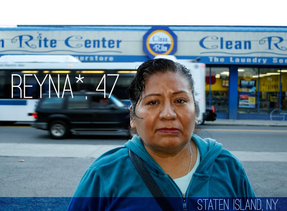 David Noriega / BuzzFeed Reyna*, 47 Staten Island, New York My usual job is cleaning houses, so when the storm happened I was left without work.