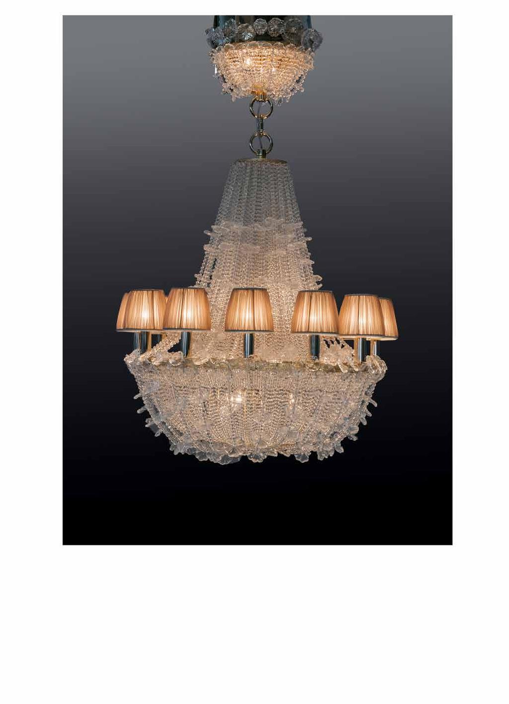 Item Margherita EX03 140 cm 20 Lights chandelier (E14 40W max) Finish: gold leaf & gold