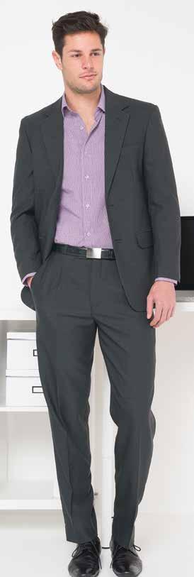 contrast shirt 1022 Flat front flex waist pant /620 Four button fitted jacket 203 Short