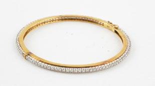 1120 AND 18K yellow gold bangle bracelet set with