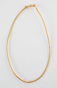 1195B 14K yellow gold necklace with screw clasp. Weight: 48.0g.