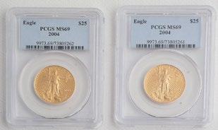 1302 24K GOLD Series of two 24K gold bullions, weighing respectively 23.33g 