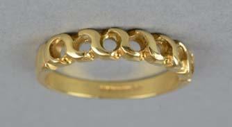 Lot 6 Lot 6 A MODERN 18CT GOLD HALF ETERNITY RING MOUNT, seven stone mount, each vacant stone measuring approximately 2.