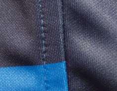 Stitching The use of a 5-thread stitch on all seams