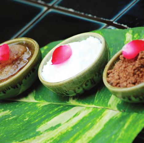 Coconut Body Scrub (60 minutes) The coconut shell beats are great as skin exfoliate the dead cell and natural Vitamin E to help your skin smoother and healthy skin.