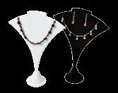 05 163086 necklace display, oval 6½ w x 8 l white 8.