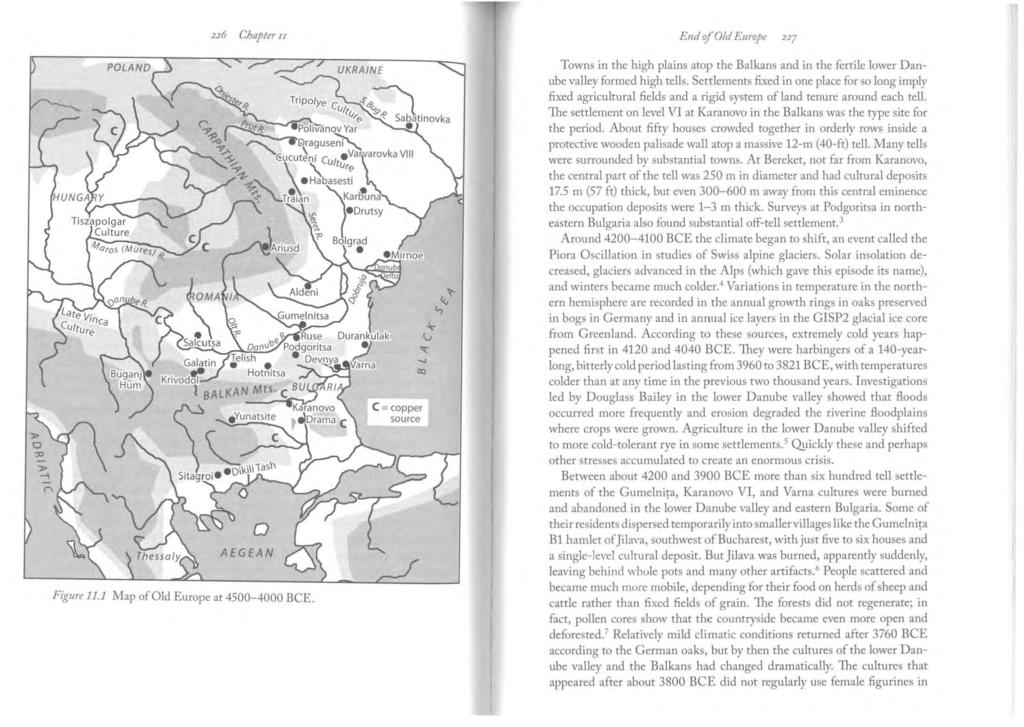 POLAND 226 Chapter II AEGEAN Figure 11.1 Map of Old Europe at 4500-4000 BeE.
