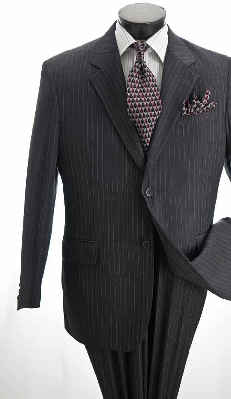 CLASSIC PIN-STRIPE BANKER S SUIT TAILORED PROFESSIONAL LOOK BROWN GREY