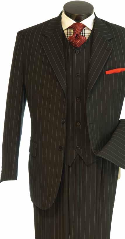 COOPER & NELSON PREMIUM PIN-STRIPE SUITING IN TWO AND THREE PIECE STYLES NAVY GREY