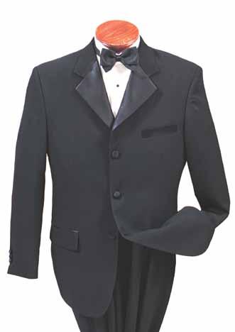 5), 20 (32 ) Y763GA NEW TAILED TUXEDO WITH 6 SATIN-COVERED BUTTONS SATIN