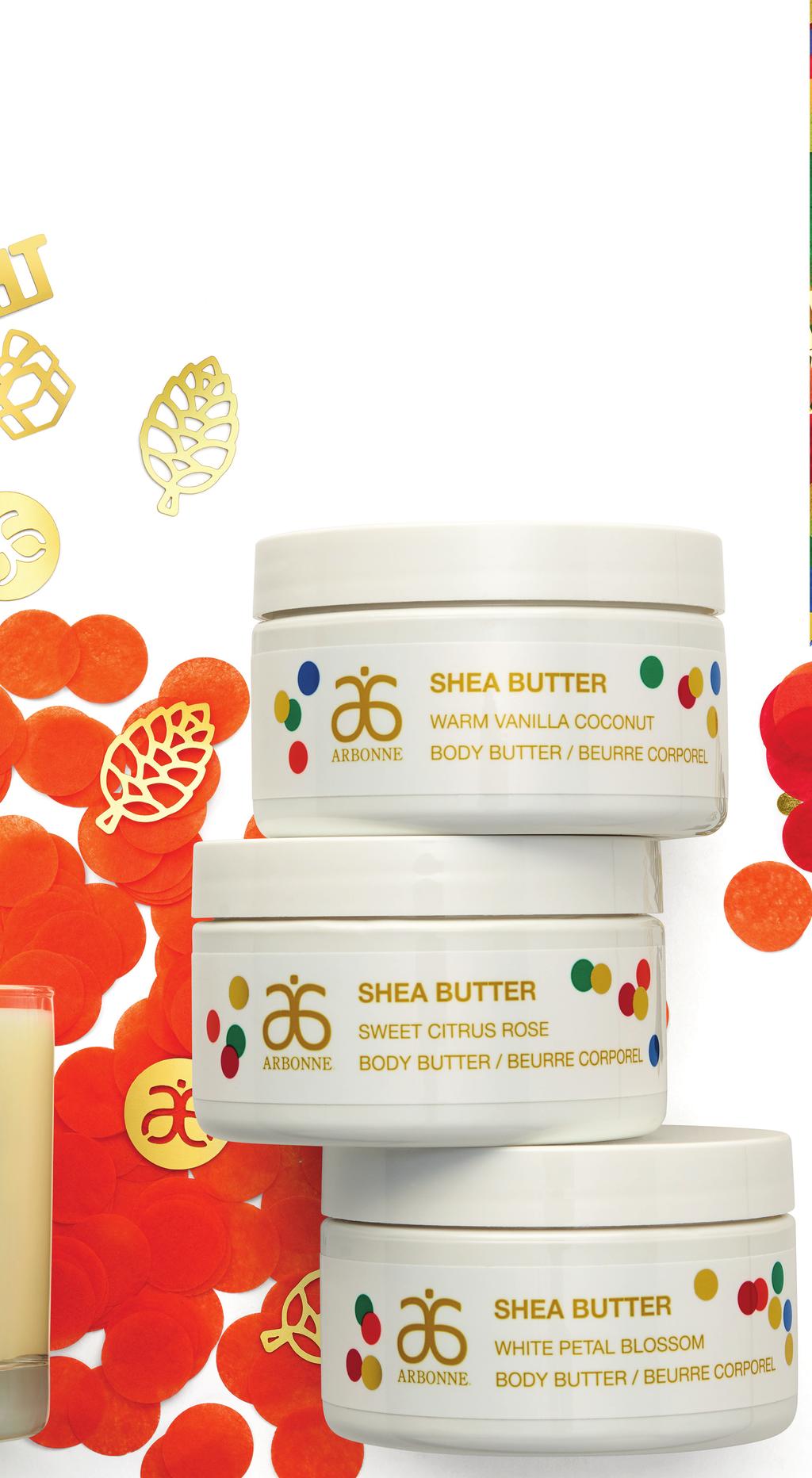 Shea Butter Collection Body Butter Trio This moisturising trio will be your newest favourite to soothe dry skin, made with sustainable shea butter harvested with fair trade principles.