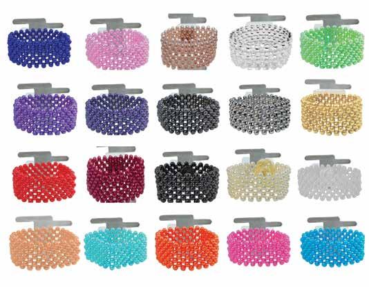 G H G. COLOR YOUR WORLD BRACELETS Available in 20 colors. These seven-row beaded bracelets are available in a wide variety of colors to expand the world of your designs. "W. $24.00 ctn. of 2 ($2.