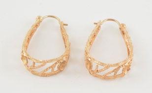75 56 Pair of 10K yellow gold earrings.
