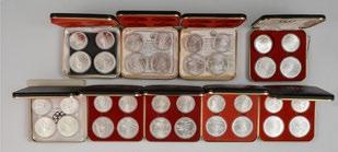 188 MONTREAL - 1976 OLYMPIC GAMES Series of 9 boxes each comprising 2 Canadian sterling silver 10$ coins and 2 Canadian sterling