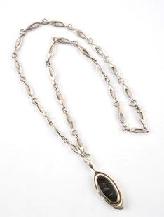 210 SILVER *Silver beads necklace. Weight: 54.5g.