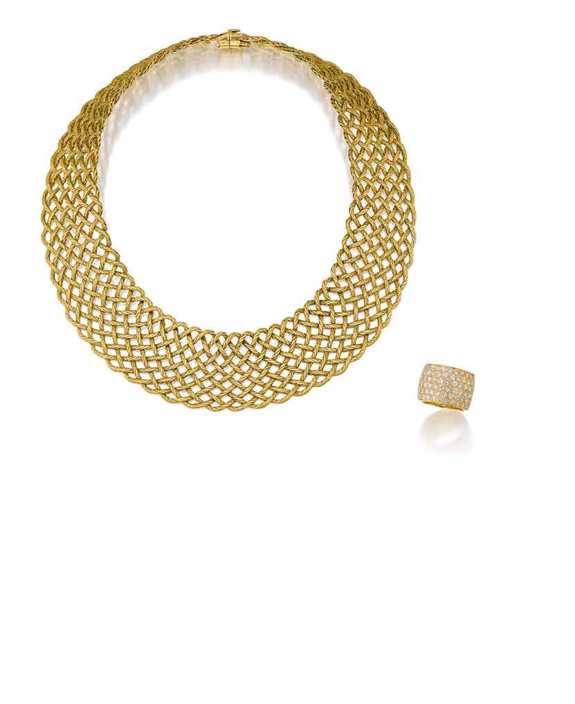 33 34 PROPERTY OF AN OREGON LADY 33 AN 18K GOLD CREPE DE CHINE NECKLACE, BUCCELLATI, ITALY designed as a flexible collar of loosely woven gold rope; signed Buccellati, Italy, with assay marks; weight