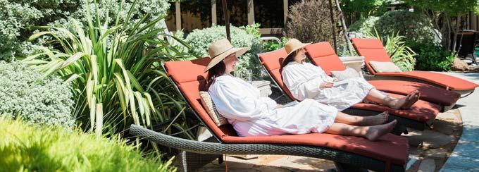 the day of your service, we welcome you to take advantage of our tranquil outdoor spa garden retreat.