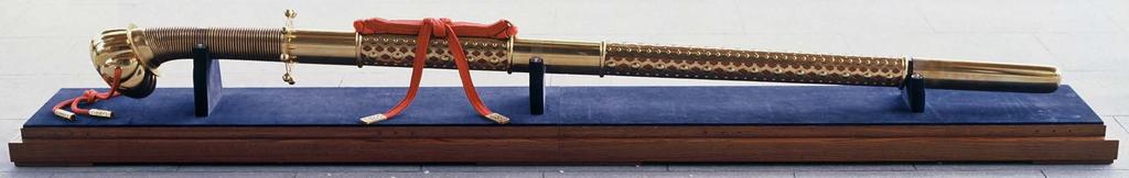 Gilt bronze head sword (reproductions) 6C Pommel, habaki and iron sword are left.