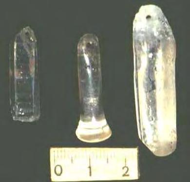 Figure 10. Three pendants of clear quartz.