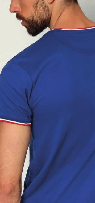 liberty Short sleeve t- shirt with 1x1 elastane ribbed neck and