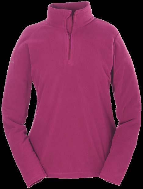 BREAK FREE FROM ROUTINE Layer In Fleece 6426 6817 Feather light 100% polyester microfleece. Stand-up collar with zipper comfort flap.