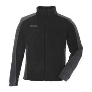 100% polyester fleece. Quick drying. Pill resistant. Quick drying. Full zip front with attached hood. Zip-closed onseam pockets.