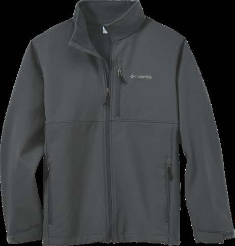 MIDWEIGHT SOFTSHELLS Flex And Adapt To Your Every Move 6495 155653 6579 6495/119249 Columbia Men s Shelby Softshell 100% polyester Precision II water-repellent softshell bonded to 100% polyester