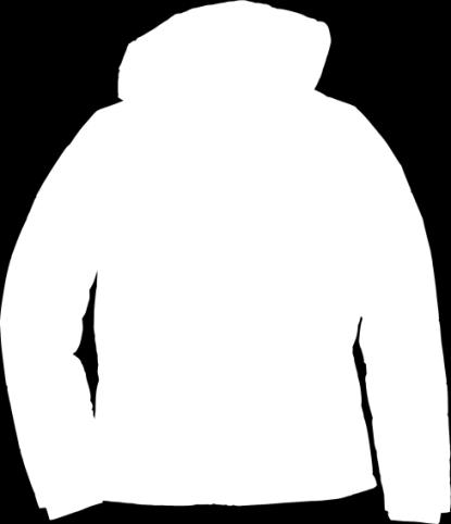 High collar with attached hood for warmth.