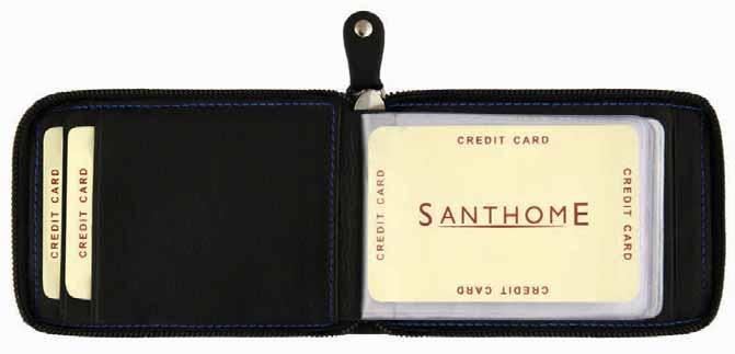 Genuine Leather Cardholders Closed Slim LASN 622 - FUSHMO Product Size: 9.5 x 8.5 x 1 cms SANTHOME Genuine Leather slim wallet with more capacity to take care of personal items in a secure manner.