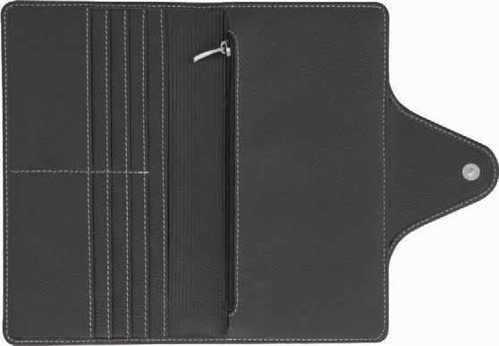 Consists of a number of credit card pockets, a mesh pocket and a safe currency pocket.