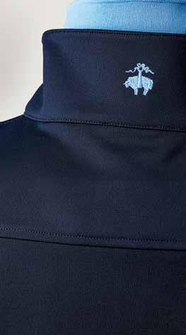 FALL 2017 BR8001 Raglan Golf Windshirt 100% polyester plain weave. Self fabric mock neck. Quarter-zip placket. Zip waist pockets. Elastic drawstring hem.