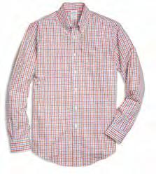 Locust Valley COLLECTION BR7349 Gingham Sport Shirt 100% American-grown Supima cotton specially treated to remain virtually wrinkle-free.