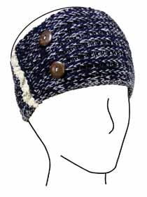 00 Hand Knit Headband w/button