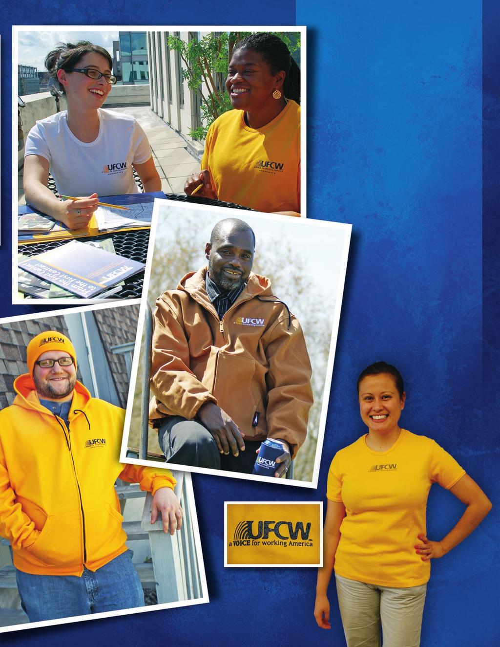 F C - Embroidered T-Shirt UFCW 8005 Sizes S-4X - Gold or Navy - Standard T-Shirt UFCW 8049 - Sizes S-4X E - Rally T-Shirt - UFCW 8045 Sizes S-4X F - Ladies Rib Tee* - UFCW 5029 Sizes S-4X - Gold or
