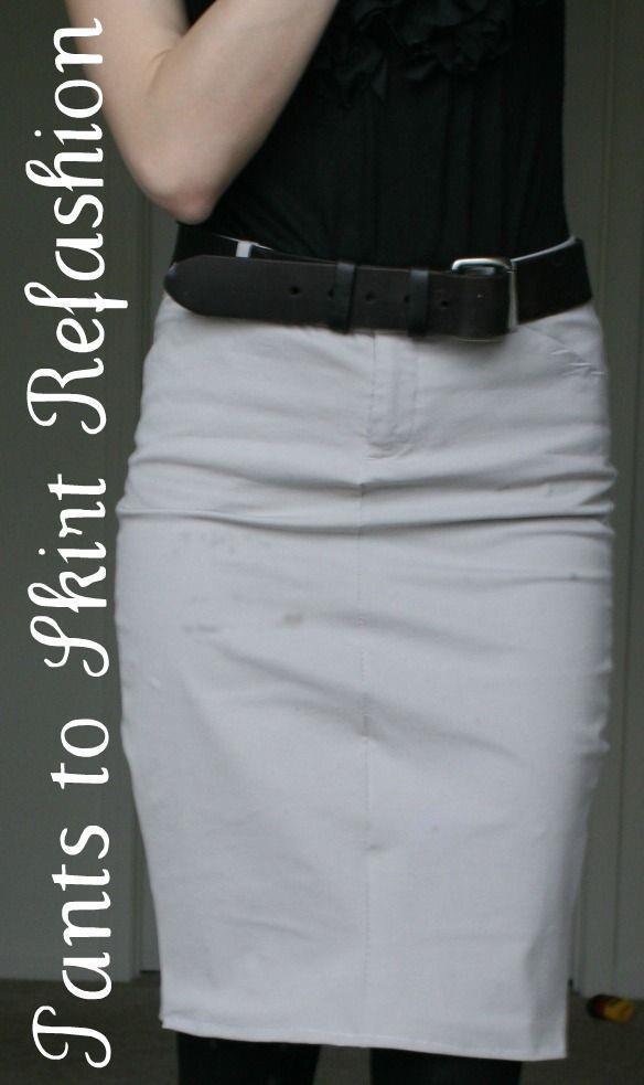 Do you have some pants that don t fit quite right? Make a skirt!