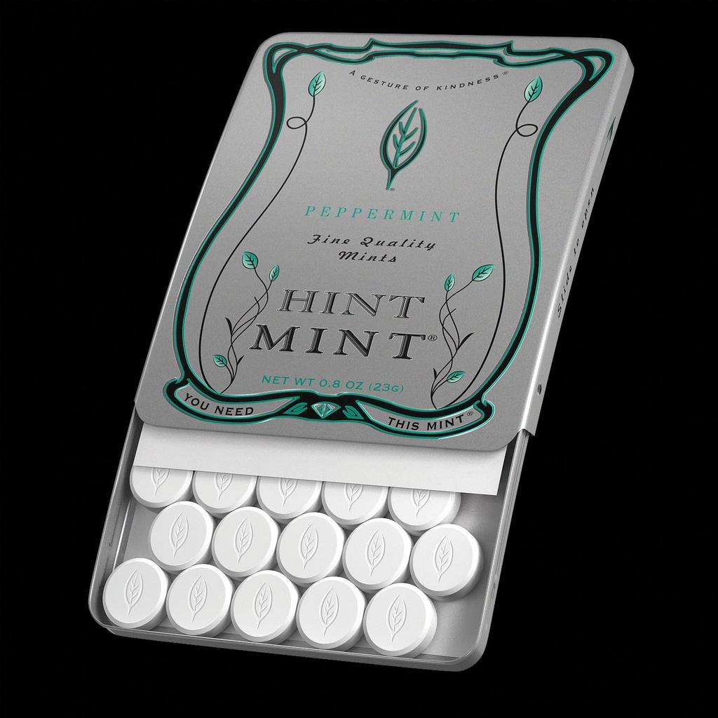 ABOUT OUR MINTS All Hint Mint products are 100% vegan made with absolutely no animal products. We have a 100% recyclable tin. Hint Mint is certified Kosher by the KSA (except Classic Green Tea).