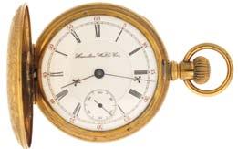 regulator in a 14 karat, yellow gold, hinged back and bezel open face case with monogram on rear cover, and Arabic numeral, single sunk metal dial, blued steel hands, serial #4773478, 62.1g TW, c1925.