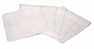 High quality non woven net filled with absorbent cotton padding, and stretch elastic sides to secure around the ears. Extremely soft and comfortable for post surgery patients.