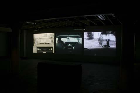 6 As the Hammer Strikes (A Partial Illustration) Installation view, Beyond Cinema: The Art of Projection