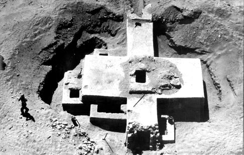 Figure 1 - The Jawan tomb as photographed from helicopter by Sgt. W. Seto, USAF, in May 1952 The Jawan Chamber Tomb Adapted from a report by F.S. Vidal, Dammam, December 1953 I.