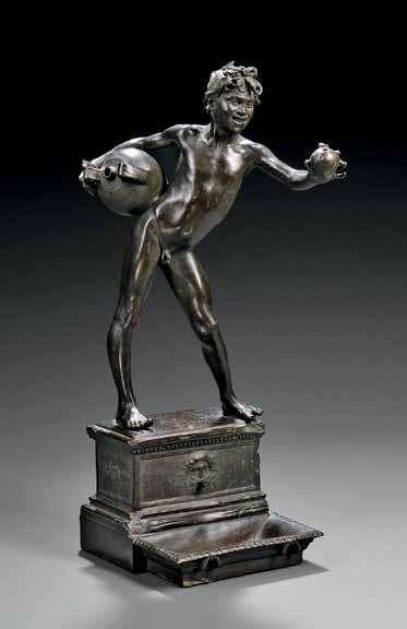 12 3/8 in. 563 Gilt-bronze Figure of Napoleon, France, last quarter 19th century, cast standing with crossed arms, impressed foundry marks for E.