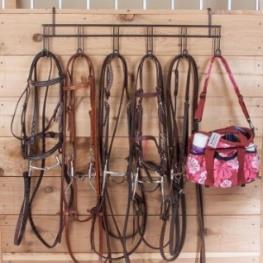 $15 6 Hook Tack Rack with Hangers Emergency Stall Plate Plastic or