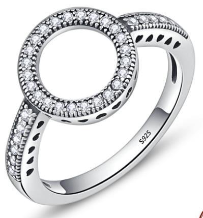 PURE STERLING SILVER.925 & CUBIC ZIRCONIA RING.