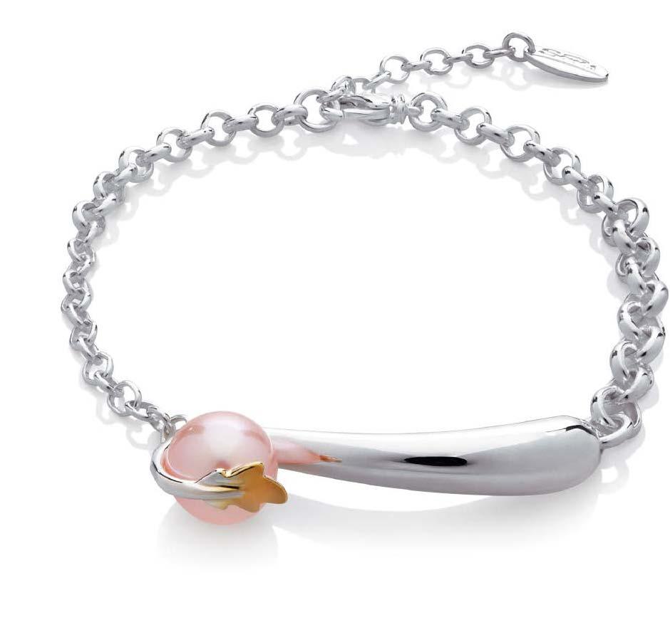 PEARL DRAGON BRACELET 925 Sterling silver and 18k goldplated with